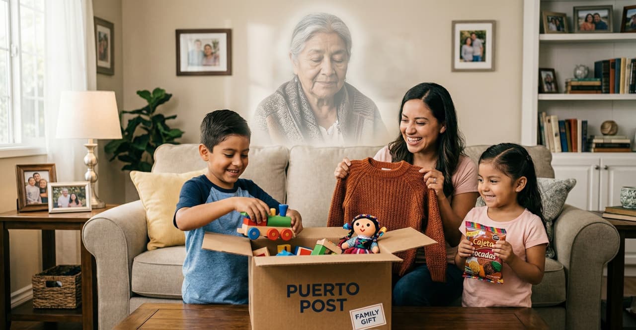 Familia sonriendo con seguridad gracias a Puerto Post